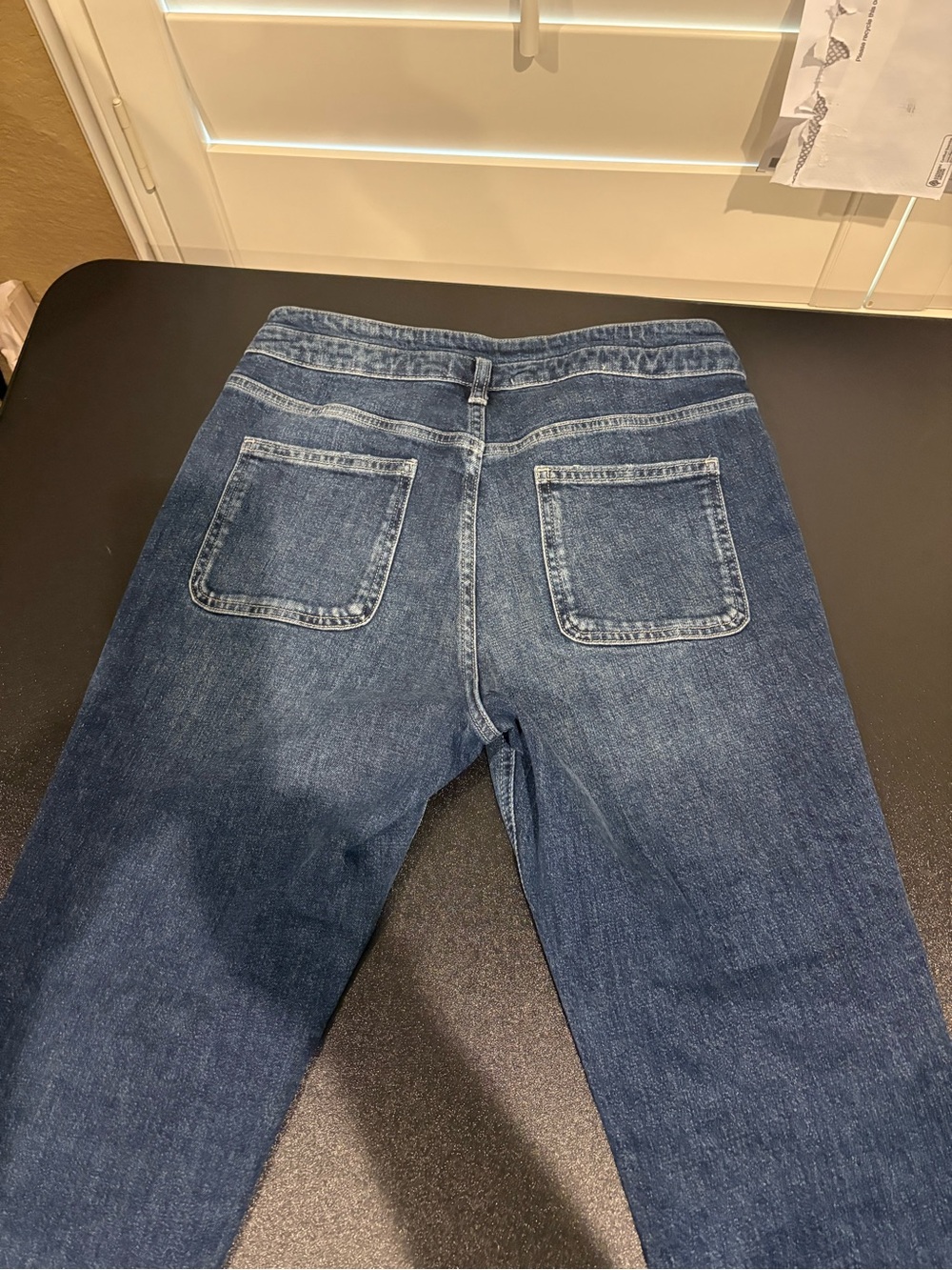 Pilcro and the Letterpress Anthropologie Dark Blue High-Rise Button-Fly Jeans - Picture 6 of 6